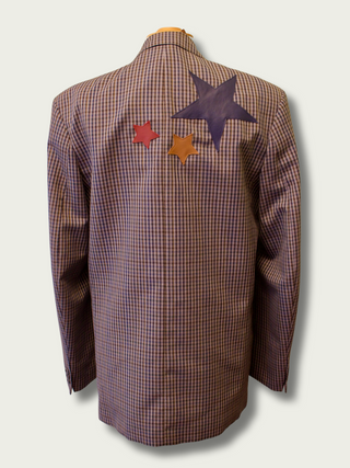 Reworked blazer leren sterren - Maat M/L