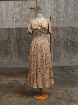 Beige jurk 70s - Maat S