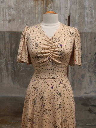 Beige jurk 70s - Maat S