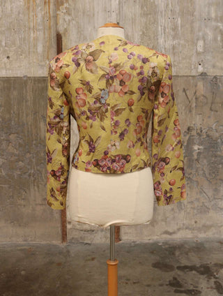 Gele linnen/katoen blazer - Maat S/M