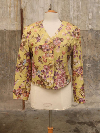 Gele linnen/katoen blazer - Maat S/M