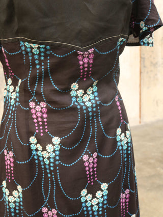 70s maxi jurk - Maat L