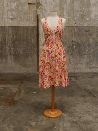 Halterjurk bloemen - Maat M
