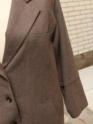 Soepele wollen mantel - Maat L/XL
