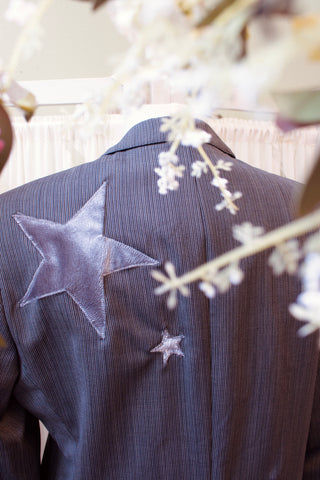 Reworked blazer zilveren sterren - Maat M/L