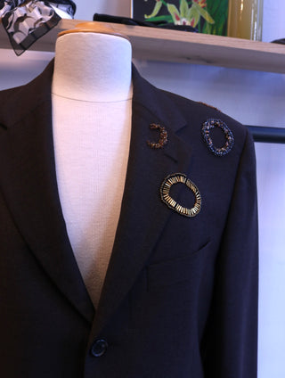 Reworked blazer kralen - Maat L
