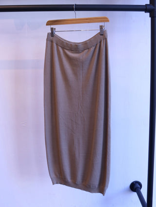 Wollen rok beige - Maat M