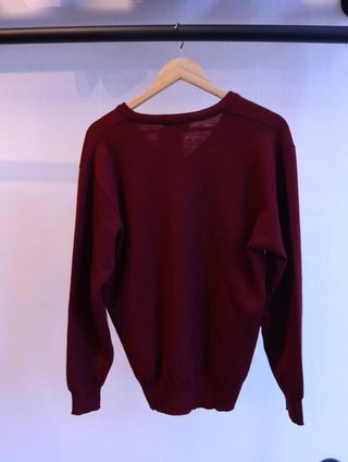 Knitted burgundy sweater - Size L