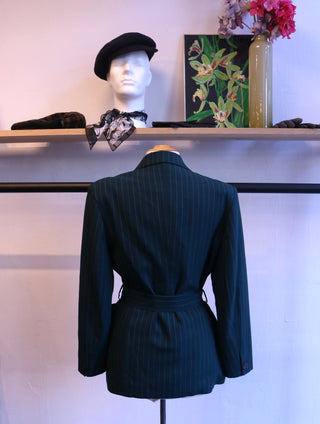 Petrol blazer with waist belt - Size M