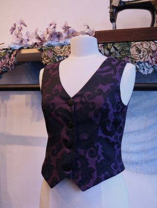 Reworked gilet paars - Maat S t/m XXL