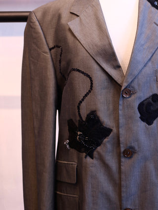Reworked blazer zilver - Maat M/L