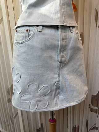 Reworked denim rok - Maat M