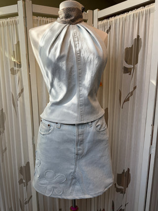 Reworked denim top - Maat S/M