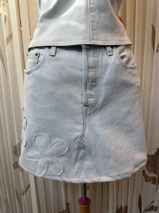 Reworked denim rok - Maat M