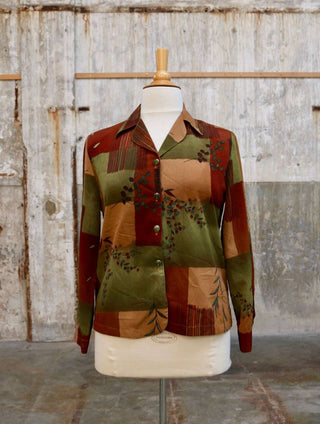 Blouse herfst kleuren - Maat L