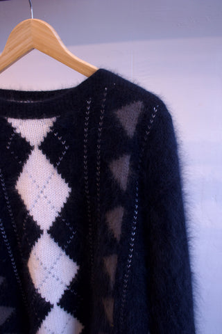 Fluffy trui met angora - Maat M