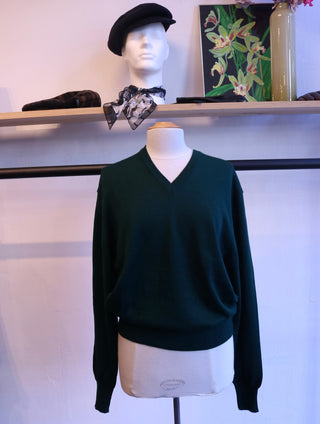 Groene wollen trui - Maat L