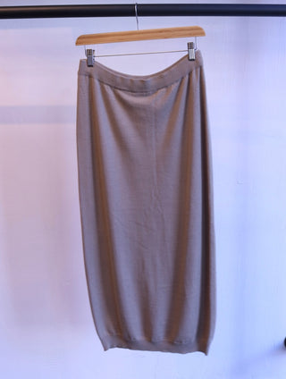 Wollen rok beige - Maat M