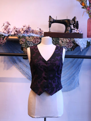 Reworked gilet paars - Maat S t/m XXL
