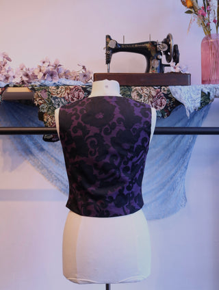 Reworked gilet paars - Maat S t/m XXL