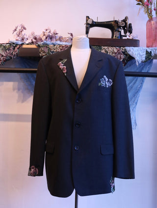 Reworked blazer bloem - Maat XL