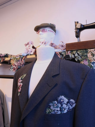 Reworked blazer bloem - Maat XL