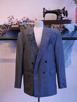 Reworked double breasted blazer kant - Maat M/L