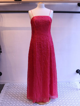 Glanzende roze jurk - Maat S
