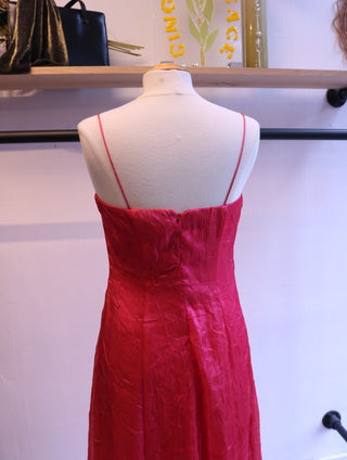Glanzende roze jurk - Maat S