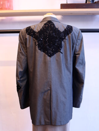 Reworked blazer zilver - Maat M/L
