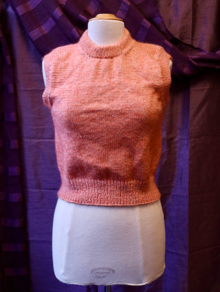 Zalmkleurige spencer gebreid - Maat S