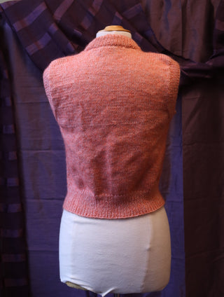Zalmkleurige spencer gebreid - Maat S