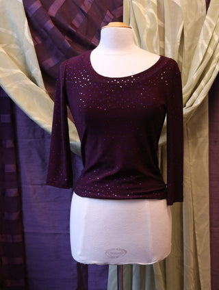 Stretch top met glitter - Maat S/M