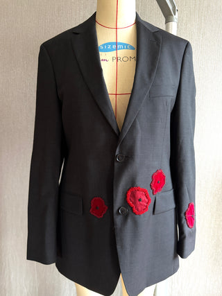 Reworked blazer poppy