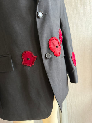 Reworked blazer poppy