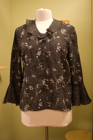 Zwart blouseje stip - Maat M