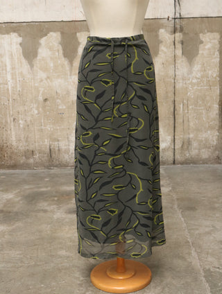 Groene maxi rok - Maat S