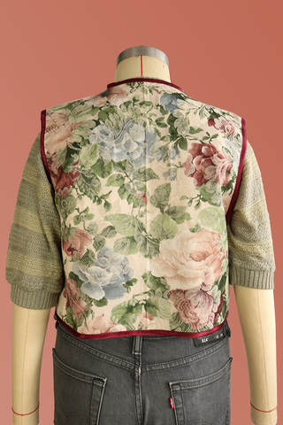 Reworked gilet bloemen