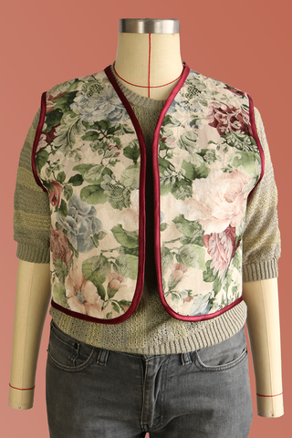 Reworked gilet bloemen