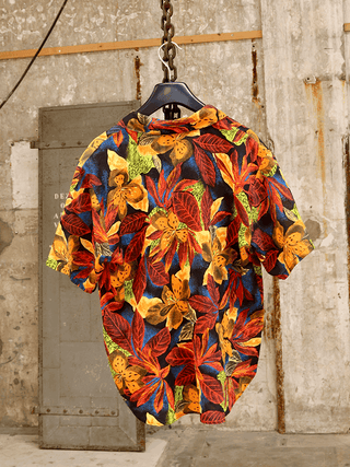 Blouse warme print - Maat M