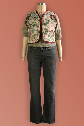 Reworked gilet bloemen