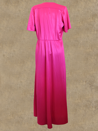 Overslag maxi jurk roze - Maat XL