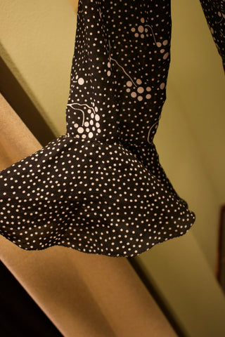 Zwart blouseje stip - Maat M